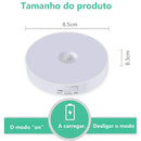 KIT6/10 Luminárias Led S/ Fio Com Sensor Presença